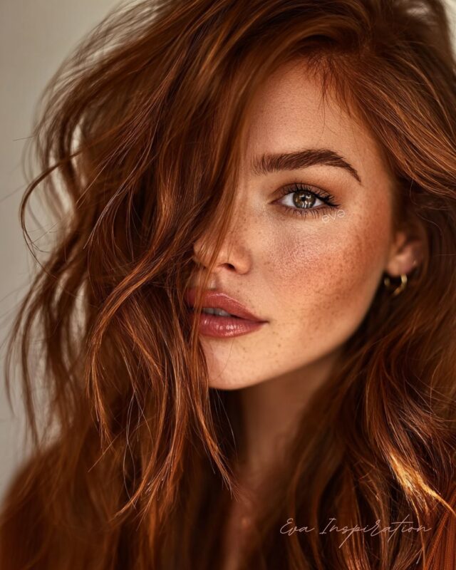 Burnt Sienna couleur cheveux tendance moderne cuivre roux naturel