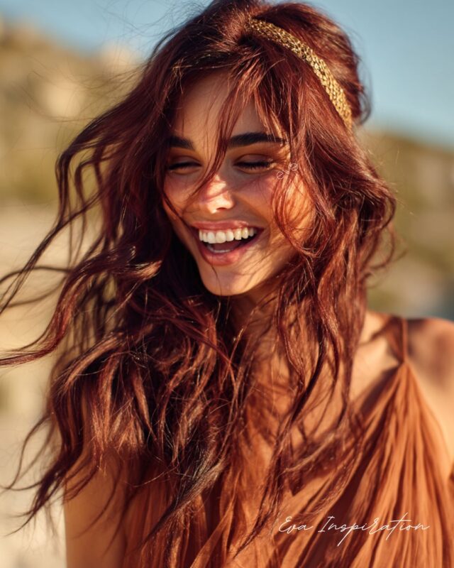 Burnt Sienna couleur cuivre tendance mode cheveux