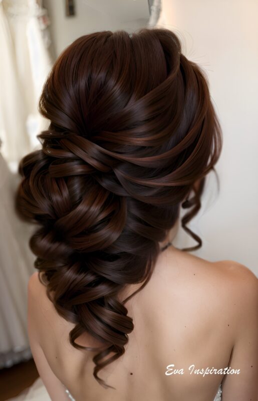 CHIGNon-mariage-sans-accesssoire-simple-volumineux-bas