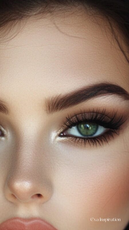 YEUX-VERT-maquillage-crayon-noir