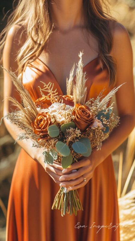 bouquet-demoiselle-honneur-terracotta