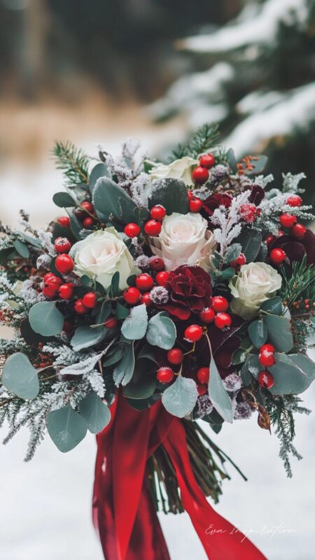 bouquet-givre-mariage-hiver-baie-rouge
