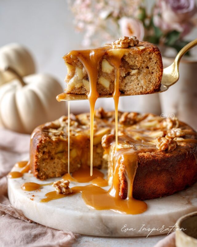 cake pommes et noix idee automnal