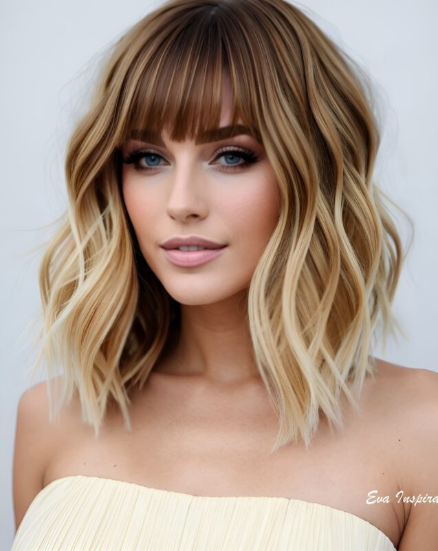 carre-ondule-long-balayage-frange-blond-tendance