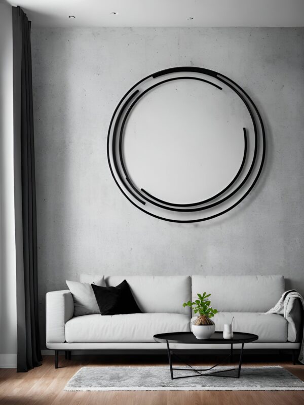 cercle-metal-noir-deco-mural-salon-minimaliste-moderne