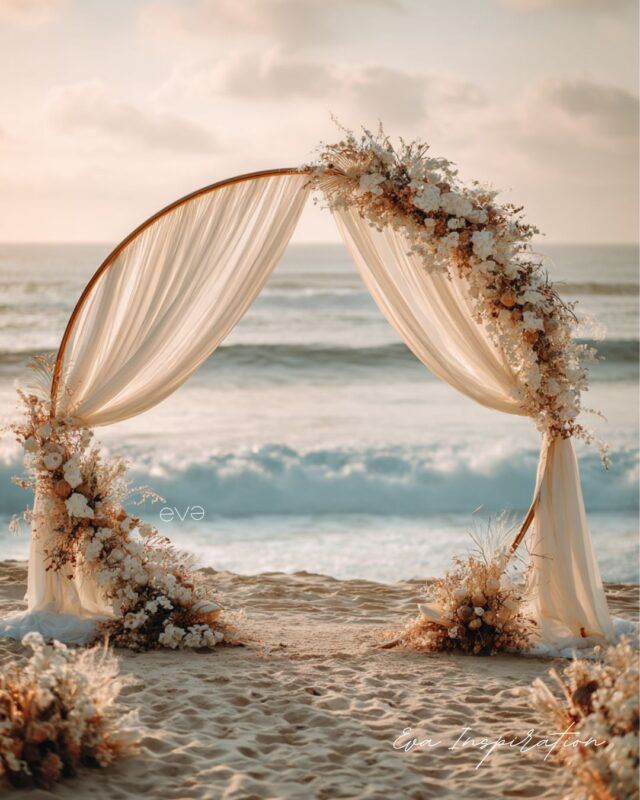 ceremonie laique arche ronde plage mariage