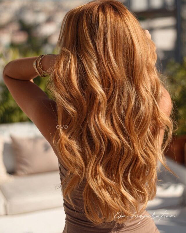 cheveux long couleur cuivre blond