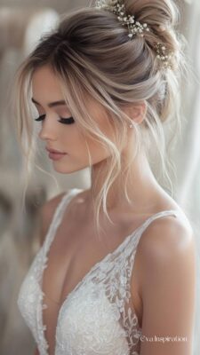 chignon-haut mariage