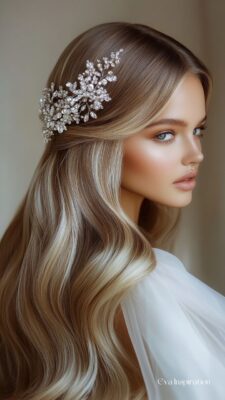 coiffure mariage cheveux longs