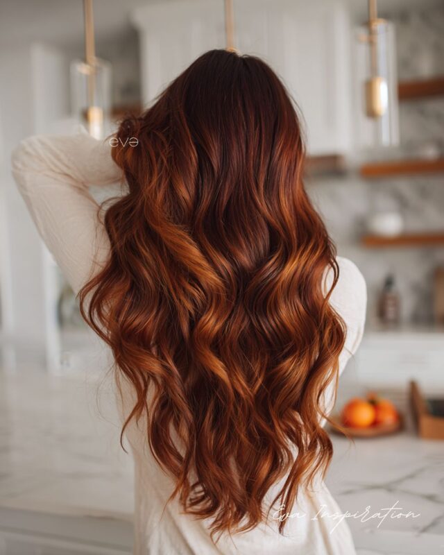 couleur cheveux roux cuivre intense
