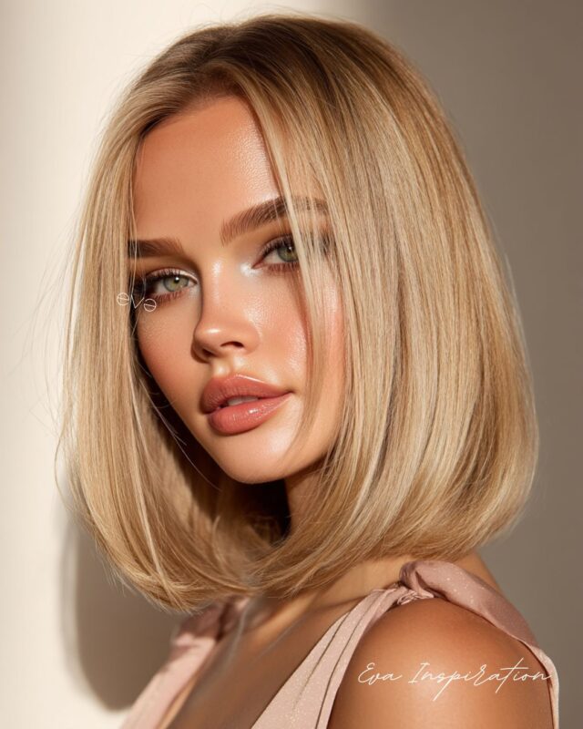 coupe carre droit arrondi blond