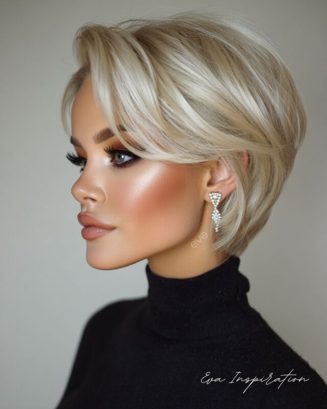 coupe-courte-femme-2026 blonde volumineuse, élégante et moderne