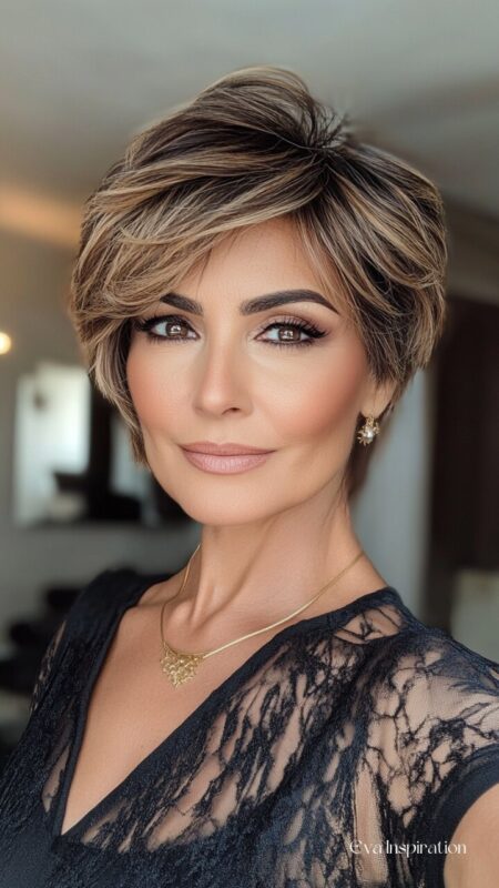 coupe-pixie-femme-50-ans-balayage-caramel