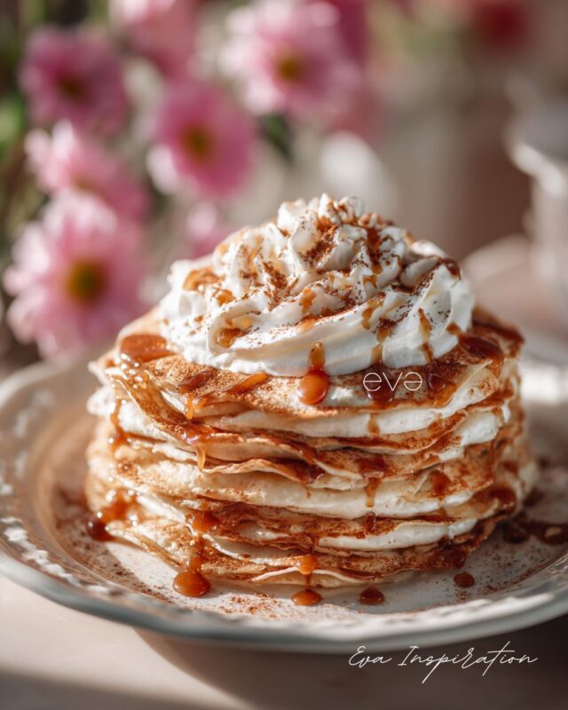 crepe caramel chantilly mini gateau aesthetic