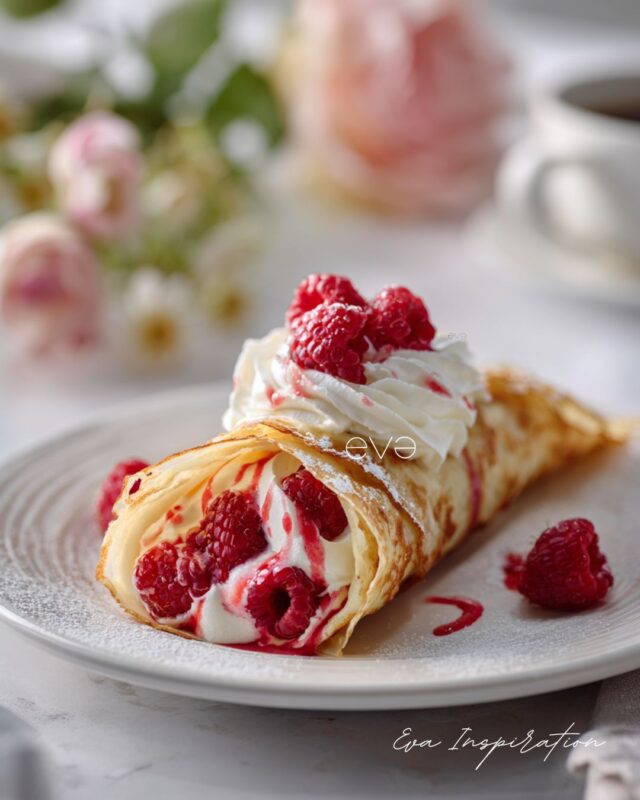 crepe facile fourré creme fruit rouge