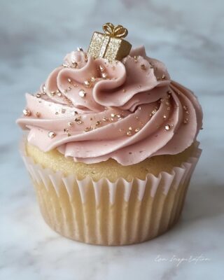 cupcake-rose-poudre-et-or-cadeau-noel