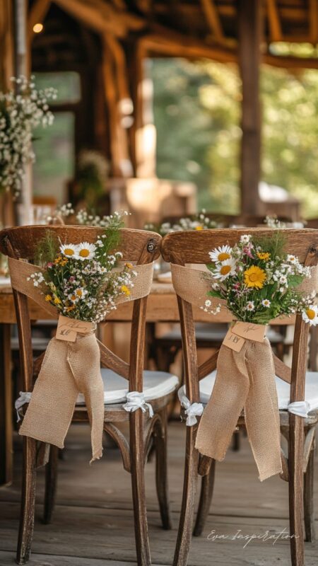 deco chaise rustique mariage