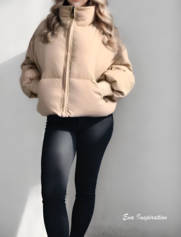 doudoune-beige-femme-oversize