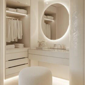 dressing-deco-blanc-miroir-rond-et-coiffeuse