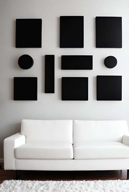 forme-carre-rond-deco-mural-metal-noir-moderne-contemporain-minimaliste