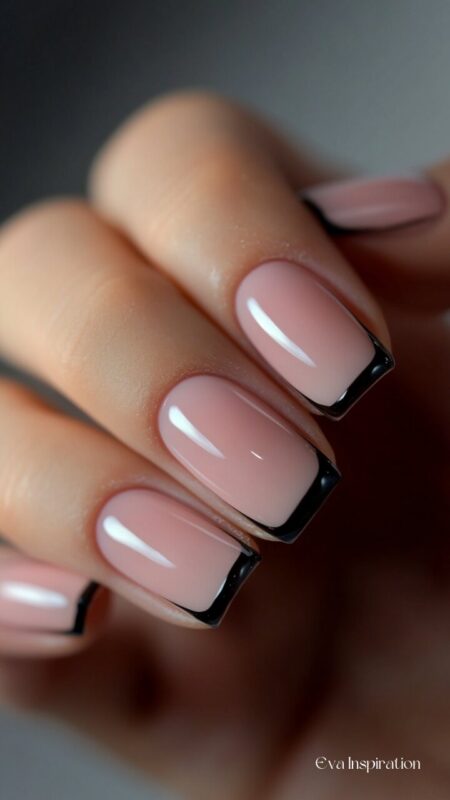 french-manucure-noir