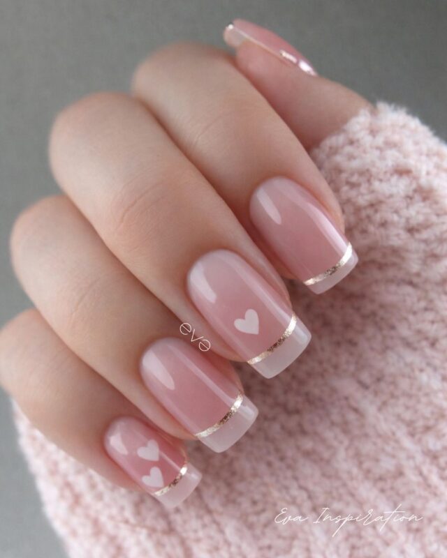 french manucure saint valentin revisité tendance