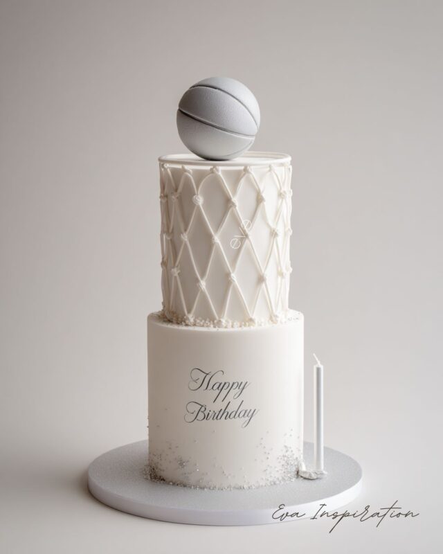 gateau anniversaire homme basket filet ballon decoration