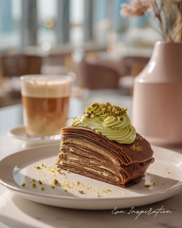 gateau crepe chocolat pistache