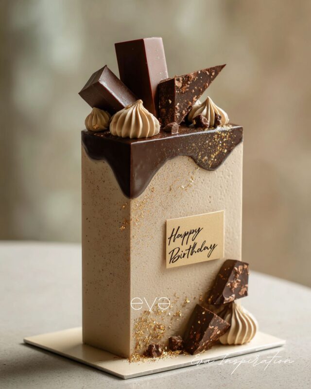 gateau haut layer chic elegant homme chocolat