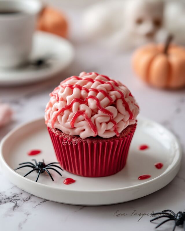 idee deco cupcake cervelle halloween food