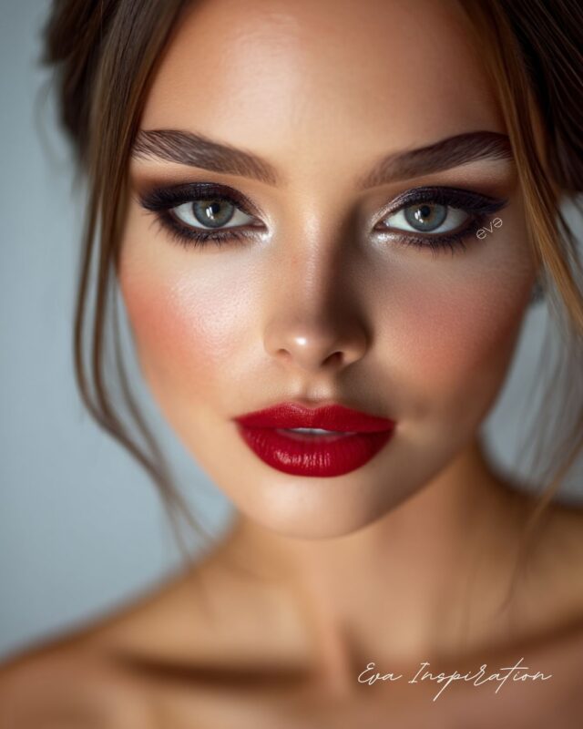 maquillage glamour rouge saint valentin