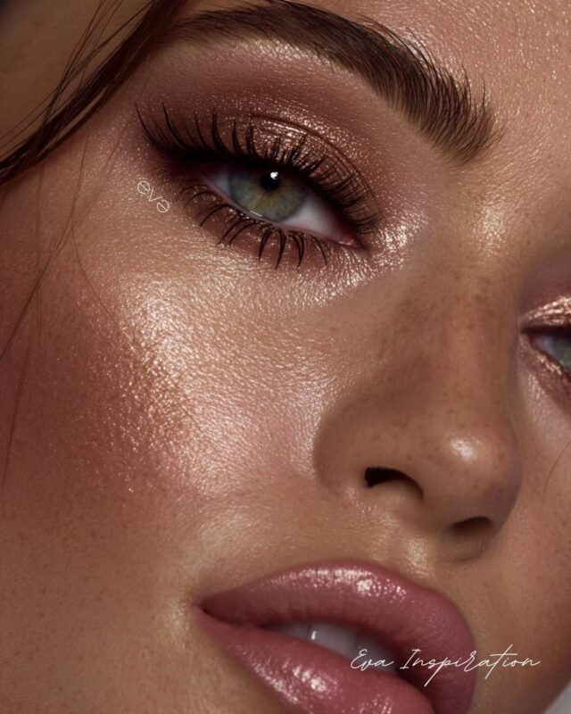 maquillage nouvel an or rose