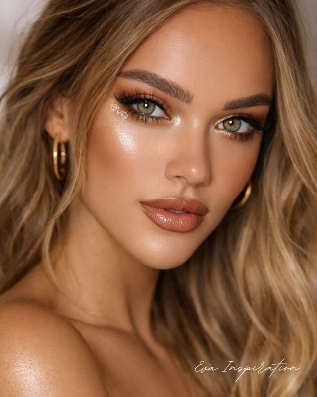 maquillage saint valentin dore abricot peche