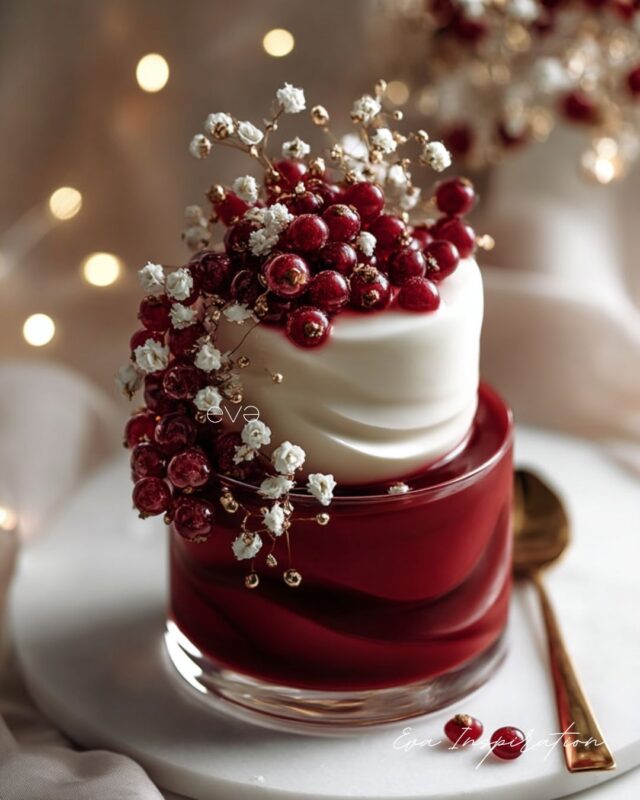 mini gateau individuel dessert du nouvel an idée