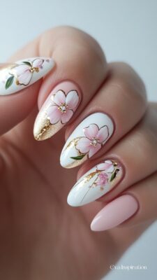 ongle fleurs printemps tendance