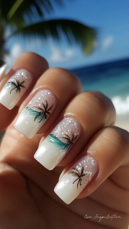 ongle manucure tropical exotique nail art