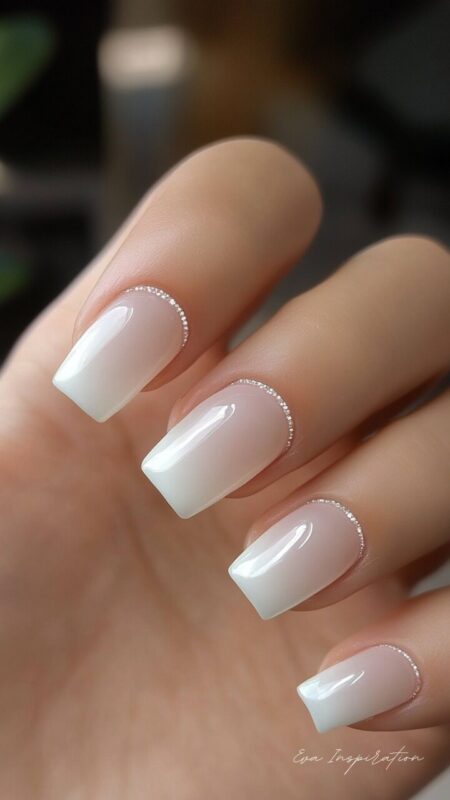 ongle-mariage-babyboomer-diamant-paillette