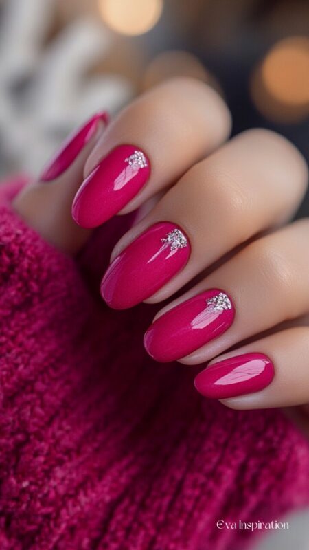 ongle-rose-fushia-brillant