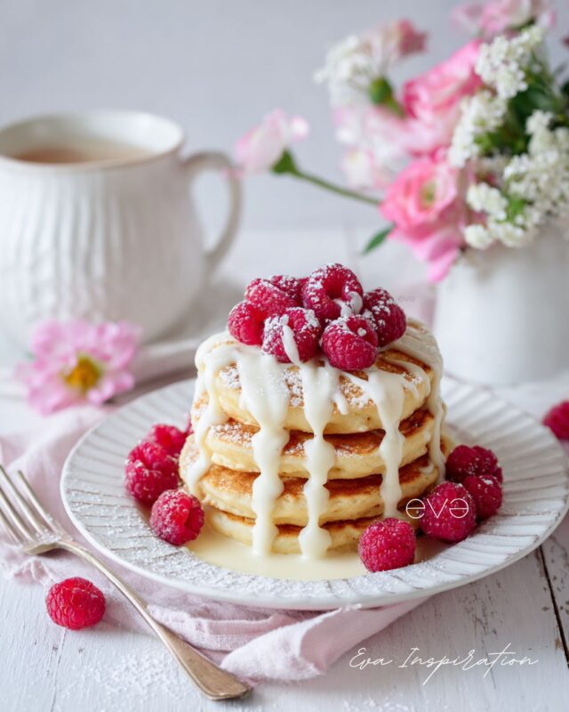 pancakes framboise epais moelleux et chocolat recette vraie