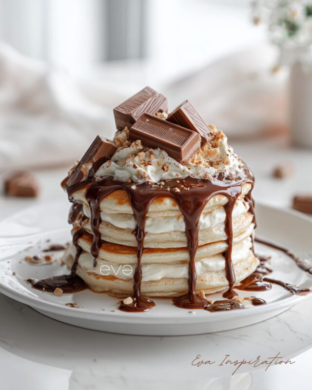 pancakes pile chocolat fondant cremeux meilleure recette