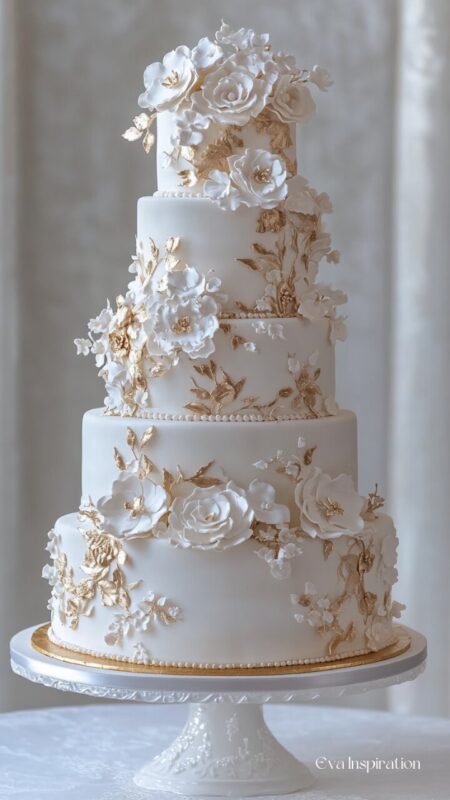 piece montee wedding cake or blanc dore