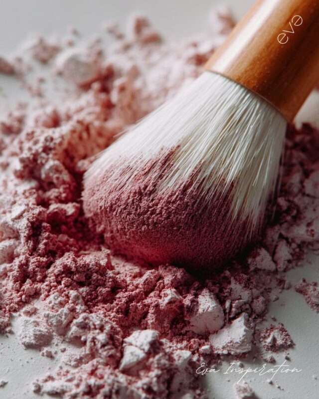 pinceau blush estompe poudre rose