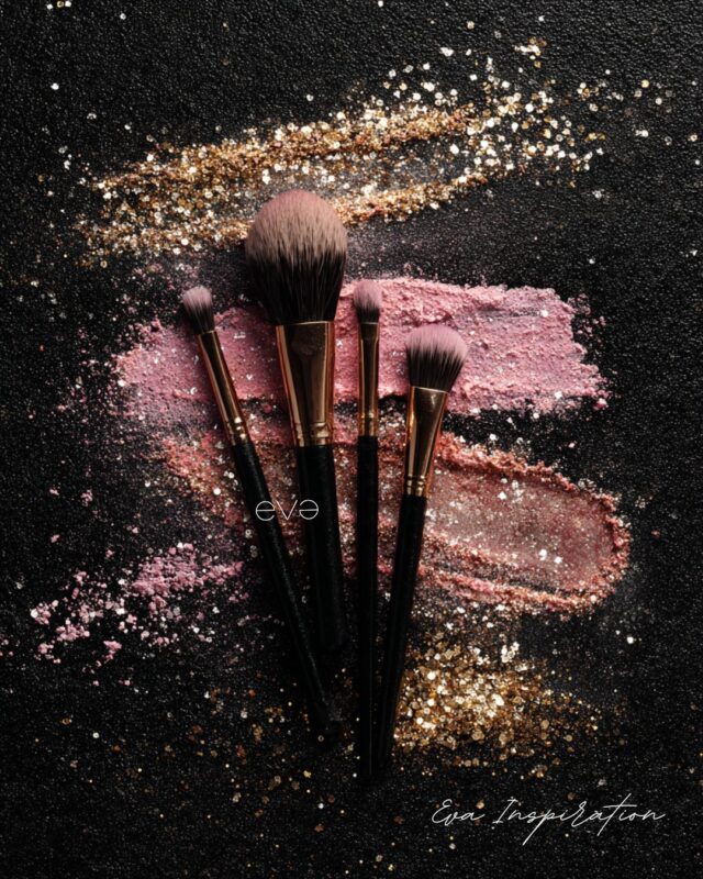 pinceaux yeux et teint application fards glitter