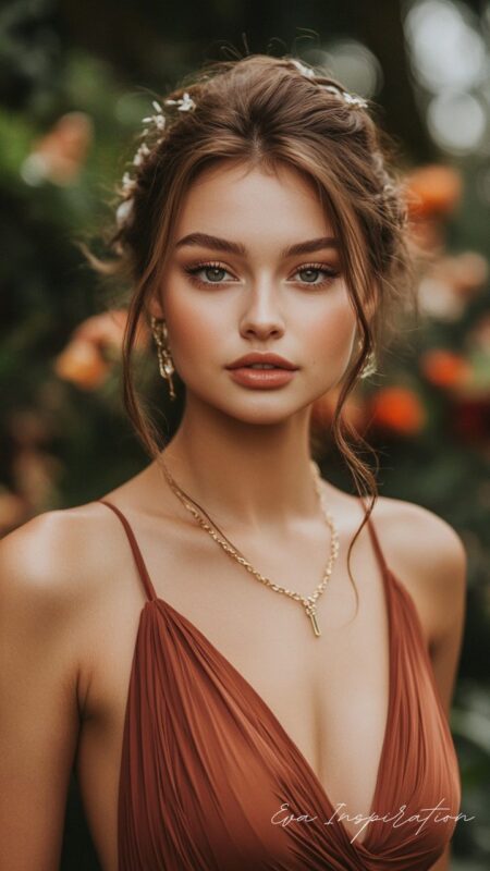 robe terracotta demoiselle honneur look