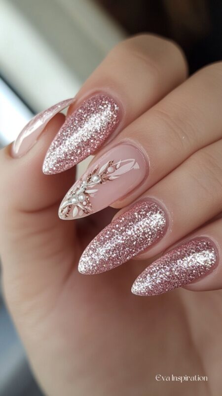 rose-paillette-manucure-ongle