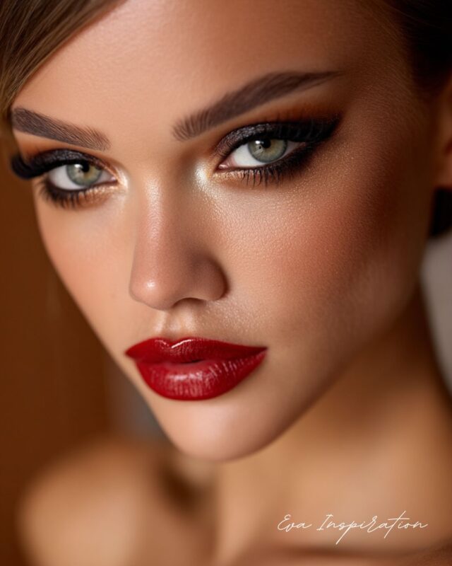 saint valentin maquillage rouge et smokyeyes