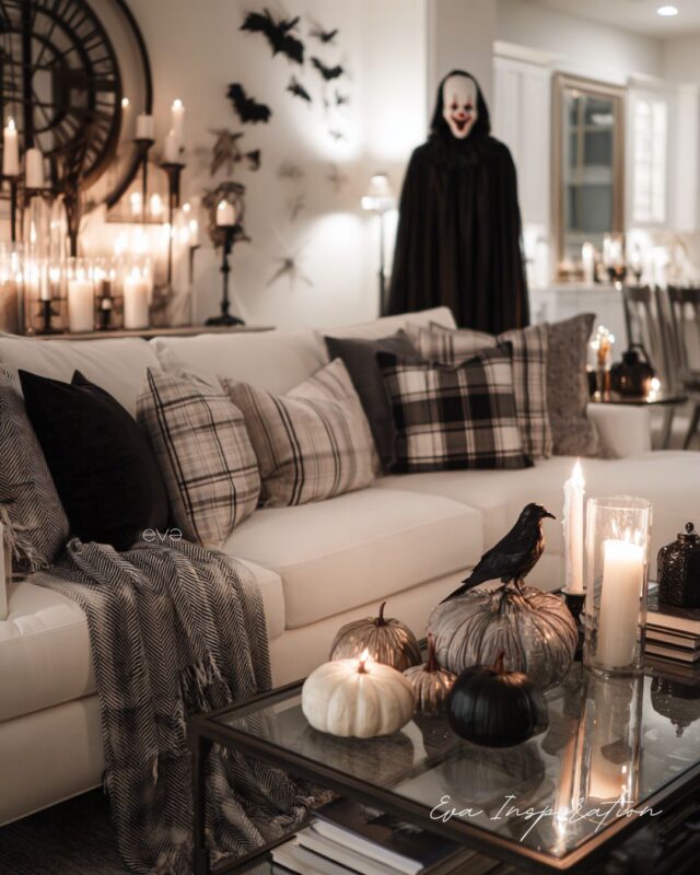 salon halloween decoration idee effrayante