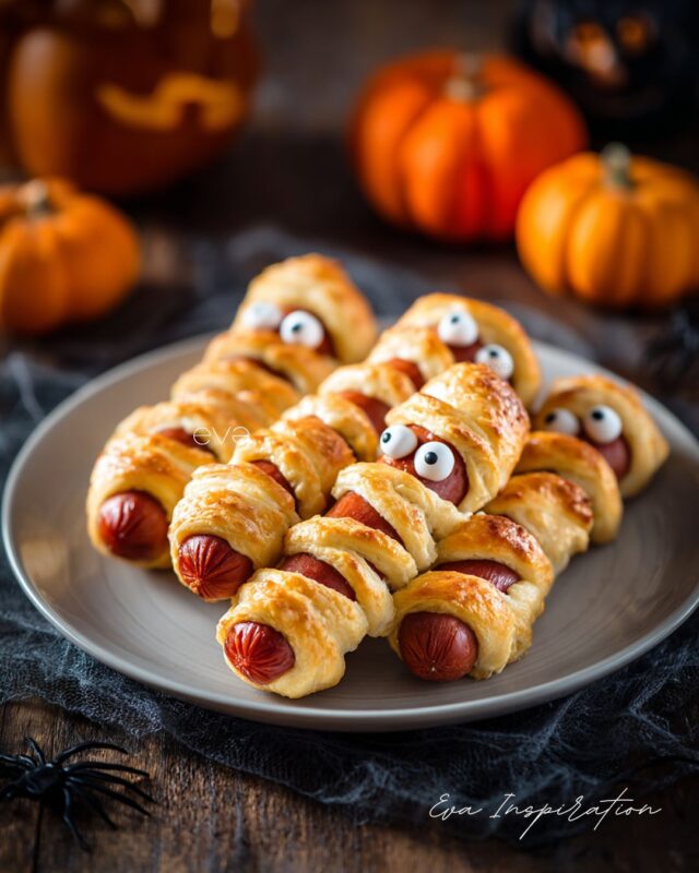 saucisse feuillete momie halloween peur repas recette idee