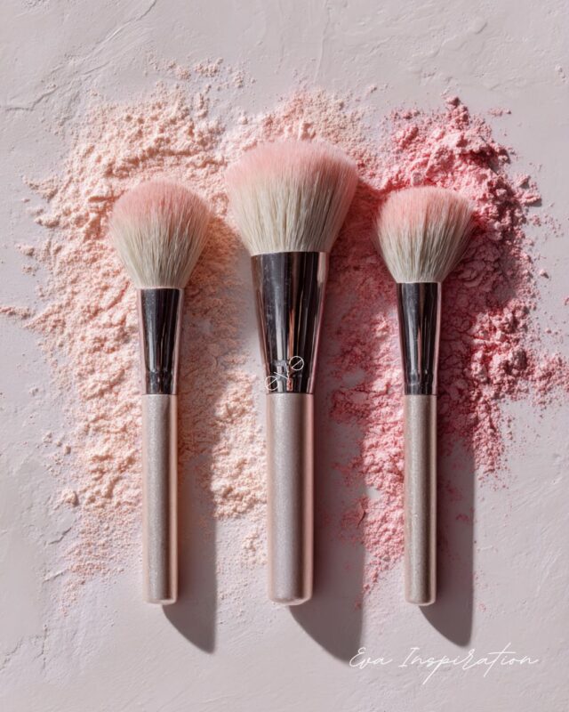 set pinceaux teint application poudre