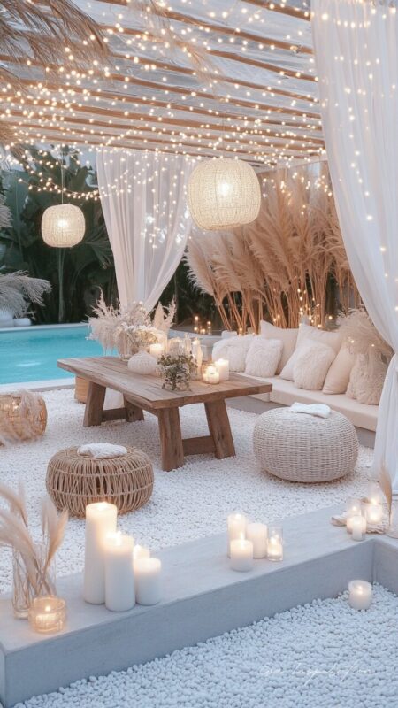 terasse-boheme-couverte-guirlande-piscine-deco-blanche